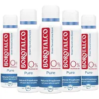 Borotalco Deo Spray - Pure Natural Freshness 0% - 5 x 150 ml