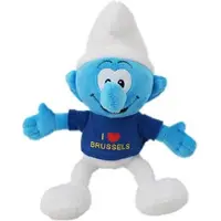 De Smurfen Smurfen knuffel - I love Brussels - 30 cm