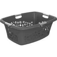 Rotho Wasmand Flowers 65 x 49 x 26 cm - 50 l Kunststof Grijs