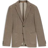 BOSS Slim-fit blazer van katoen met microdessin Maat 50