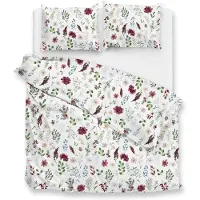 Zohome Zo Home Dekbedovertrek Flanel Celeste - white 260x200/220cm