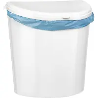Brunner - Witte PILLAR XL afvalbak - Afmetingen: 31,5 x 18 x H31,5 cm - Inhoud: 10 l