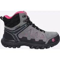 Hi-tec V-Lite Explorer WP Koe-Suède Leren Wandelschoenen Voor Dames Grijs/Fuchsia