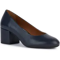 Geox D ELEANA A Leren Rund Volnerf Vrouwenhakken Navy
