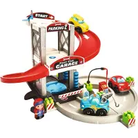 Ecoiffier Garage - - Abrick Garage - Two cars - Tow truck - Children's toy