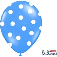 My Dream Day Partydeco - Ballonnen Blauw dots wit 6 stuks