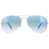 Ray-Ban Aviator Mens Silver Gradient Light Blue Zonnebril