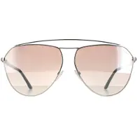 Tom Ford zonnebril Binx FT0681 16G Silver Havana Brown Silver Gradient Mirror