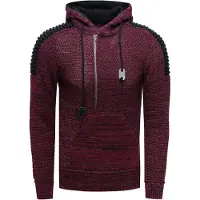 Rusty neal Chunky contrasterende hoodie met 1/2 rits