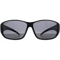 Montana Rechthoek Unisex Mat Zwart Rook Gepolariseerd FO4 Fit Over Bril Zonnebril