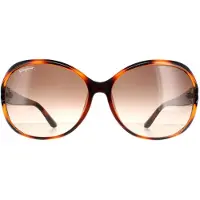 Salvatore Ferragamo Oval Dames Tortoise Bruin Gradiënt SF770SA