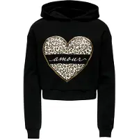 ONLY GIRLS Sweatshirt 'KOGCooper' taupe / goud / zwart / wit
