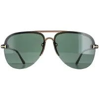 Tom Ford Terry 02 FT1004 45N glanzende lichtbruin groene zonnebril