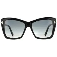Tom Ford zonnebril leah ft0849 01b glanzende zwarte rookgradiënt