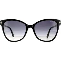 Tom Ford Ani Glanzend Zwarte Zonnebril