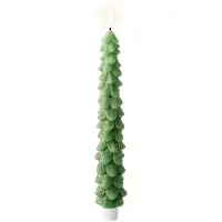 Lumineo LED kerstboom kaars | wax | groen/warm wit | ø4,5x29cm