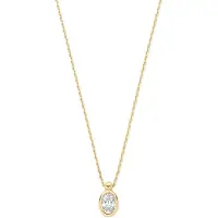 Isabel Bernard Le Marais Sophie 14 karaat gouden ketting met zirkonia steen voor dames
