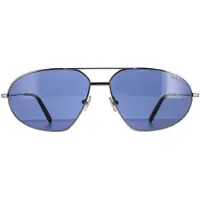 Tom Ford zonnebril Bradford FT0771 08V Shiny Gunmetal Blue