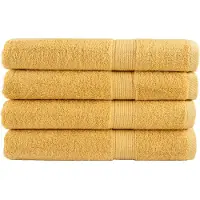 vidaXL Handdoeken SOLUND 4 st 600 g/m² 100x200 cm goudkleurig