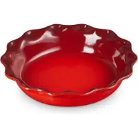 Le Creuset - Taartvorm 23 Cm / 1,2 Liter - Rond Hoog - in Aardewerk - Kersenrood