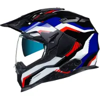 NEXX X.Wed2 Columbus Blauw Rood Zwart Adventure Helm Maat S