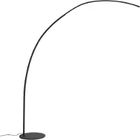 QAZQA Moderne booglamp zwart incl. LED met touch dimmer - Arlow