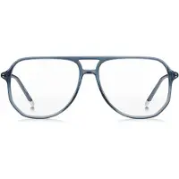 HUGO Optisch montuur van blauw acetaat met ronde pootjes