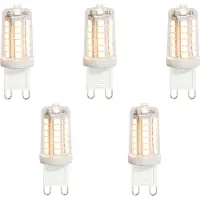 LUEDD Set van 5 G9 LED Lampen Helder 3.5W 480 lm 3000K