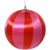 Décoris Kerstbal | foam | rood/roze | 15cm