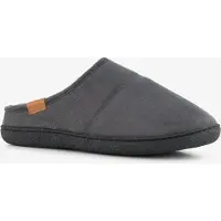 Thu!s heren instap pantoffels met teddy voering grijs maat 40