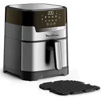 Moulinex Friteuse sans huile Easy Fry & Grill Digital 1400 W Argent et Noir