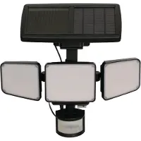 Luxform Wandlamp Intelligent Solar Triple-Head Sensor Security La Rioja Black 2500 Lumen