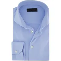John Miller tailored fit overhemd lichtblauw