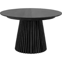 Ebuy24 Tokyo eethoek eettafel zwart, 6 stoelen met grijze velours bekleding.