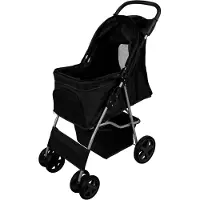 MonsterShop Pet Stroller Kinderwagen Drager Opvouwbaar Trolley Reiswagen Kat Hond Regenhoes
