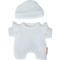 Miniland poppenpyjama met muts - poppenkleding 21cm katoen.