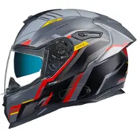 NEXX SX.100R Gridline Grijs Rood Mat Integraalhelm Maat XS