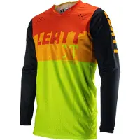 Leatt Moto 4.5 Lite V23 Citrus Oranje Groen Motocross Jersey Maat S