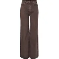 Pieces Pcselma Wide Fit Jeans Dames Bruin 25