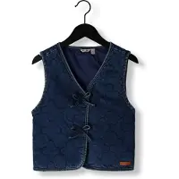 Nono gilet blauw Meisjes Katoen V-hals Effen - maat 134/140