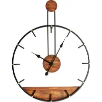 Beliani TAUGON - Wandklok - Zwart - Metaal