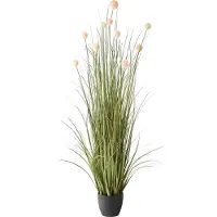 Beliani POMPOM GRASS - Kunstplant - Groen/Bruin - 120 cm - Synthetisch