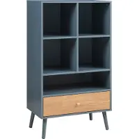 En.casa Boekenkast Reyljand 120x70x40 cm grijs en eikenkleurig []