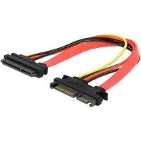 DeLOCK SATA data- en voeding verlengkabel - 5V + 12V - SATA600 - 6 Gbit/s - 0,20 meter