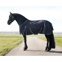QHP OUTDOORDEKEN TURNOUT BIG NECK 150GR Zwart