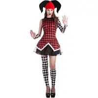 Boland - Kostuum Harlekijn dame (S) - Volwassenen - Clown;Joker - Halloween - Carnaval - Joker - Horror