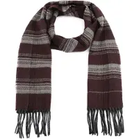 Suitable Heren Sjaal Acryl Ruit 20-03 - | Bordeaux | Maat one size