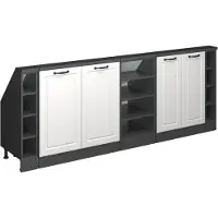 Vicco Rion Kastenset voor schuine wand – Set van 5 Landhuis wit/antraciet