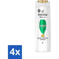 Pantene 4 x - Shampoo - Smooth & Silky - Voor Glad en Zijdezacht Haar - 400 ml - Zijdezacht Haar - Glad Haar - Hydraterend Haar - Haar Verzorging - Haar Verzorging Droog Haar