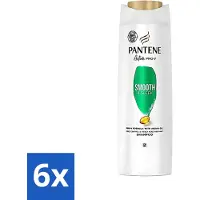 Pantene 6 x - Shampoo - Smooth & Silky - Voor Glad en Zijdezacht Haar - 400 ml - Zijdezacht Haar - Glad Haar - Hydraterend Haar - Haar Verzorging - Haar Verzorging Droog Haar